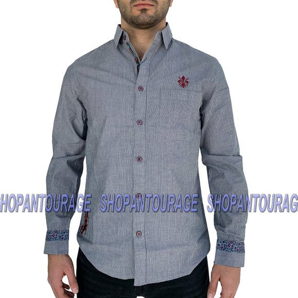 English Heroes EHW149 L/S Button Down Men`s Shirt - Picture 1 of 7